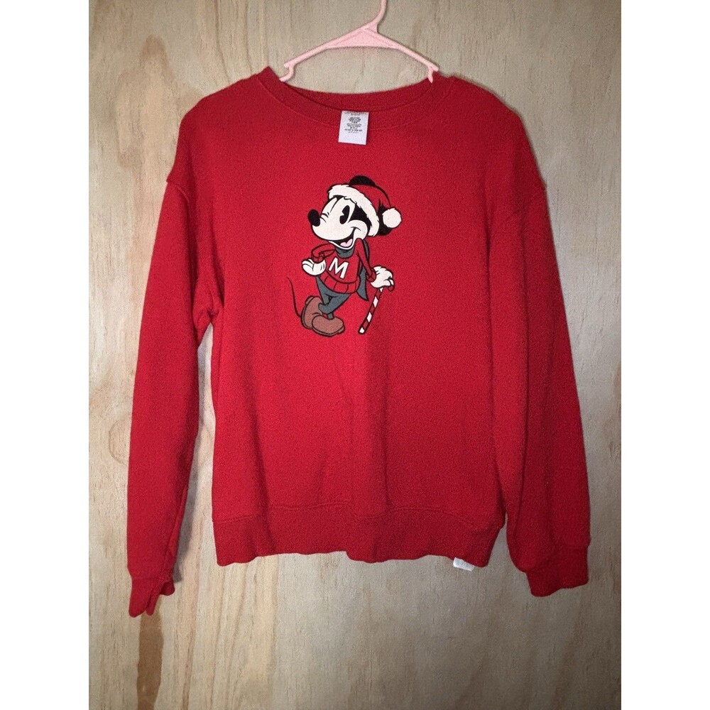 Disney Kids Red Mickey Mouse Christmas sweatshirt Size Medium